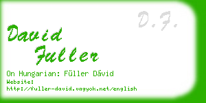 david fuller business card
