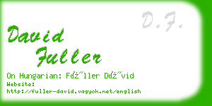 david fuller business card